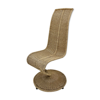 Vintage chair "s" by marzio cecchi, italy, 1970