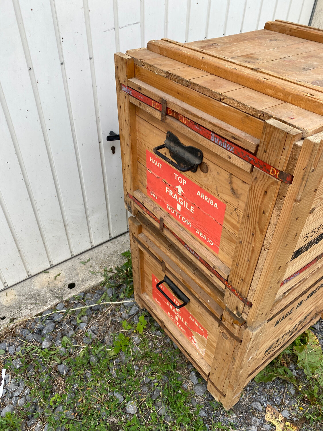 Loft deco vintage wooden storage box
