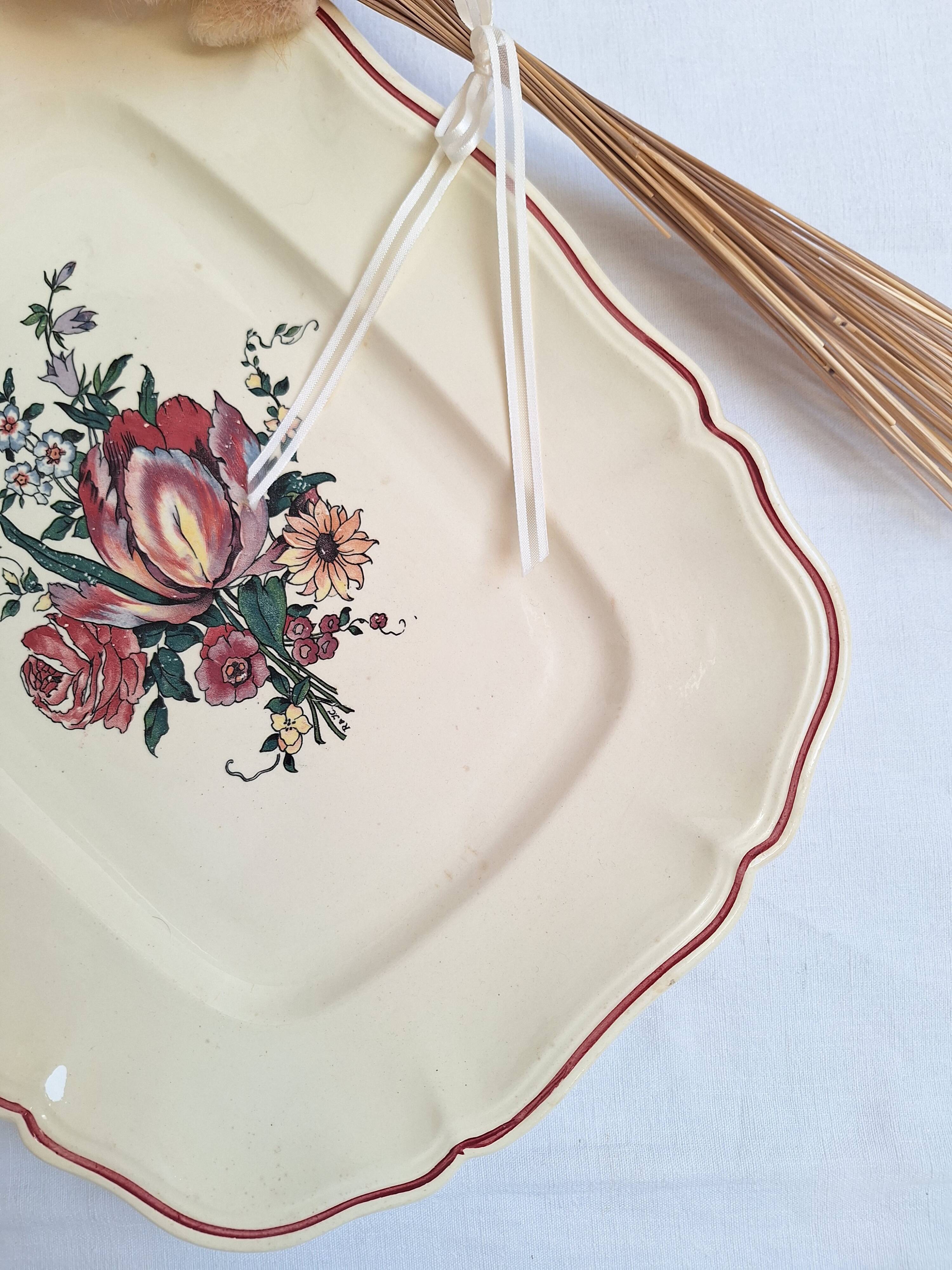Large rectangular dish Digoin Sarreguemines Model Lorraine