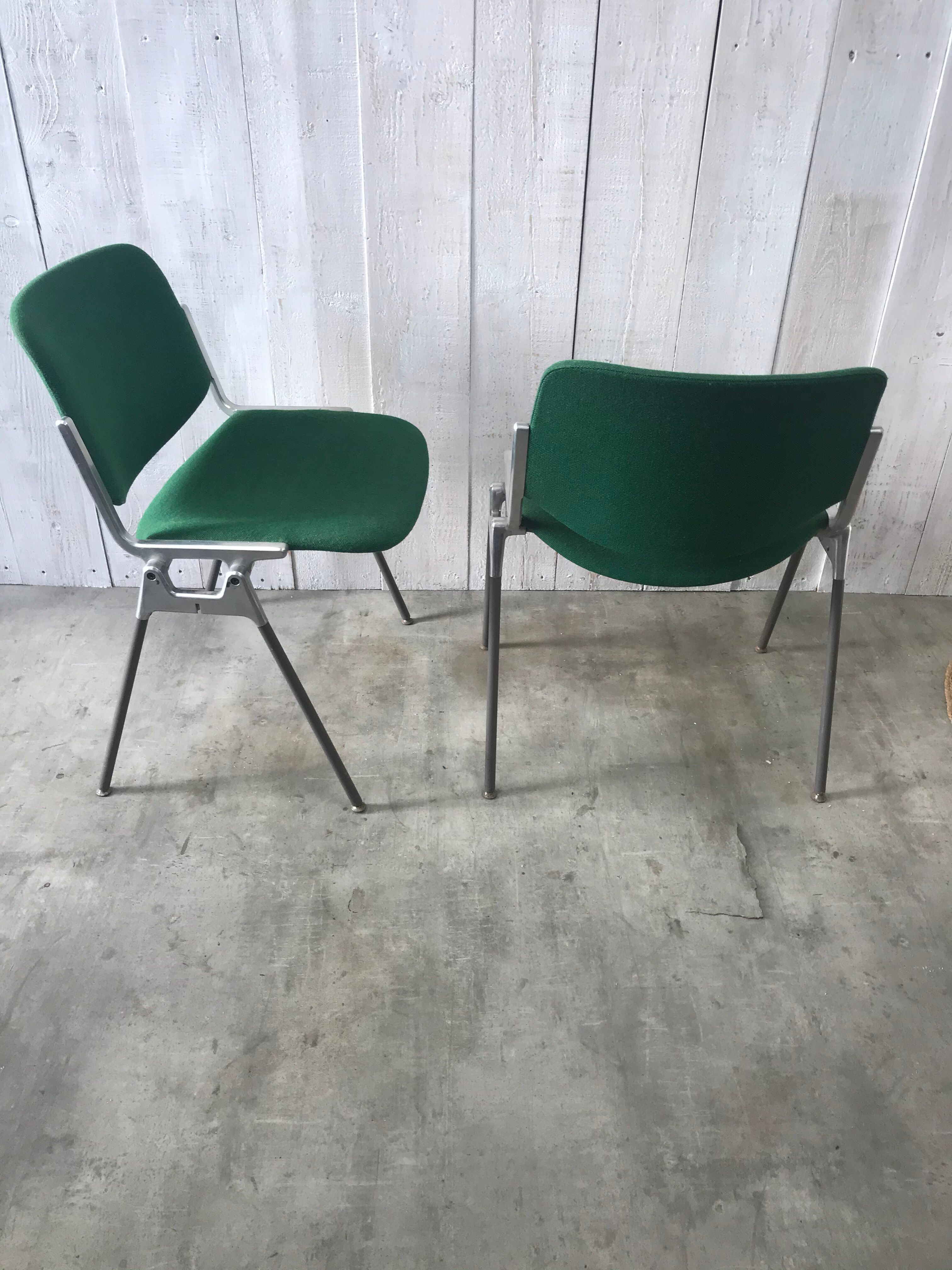 Pair of DSC 106 chairs by Giancarlo Piretti for Castelli