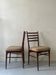 Lot de 2 chaises en bois filaire dans le gout de Gio PONTI , Italie 1970