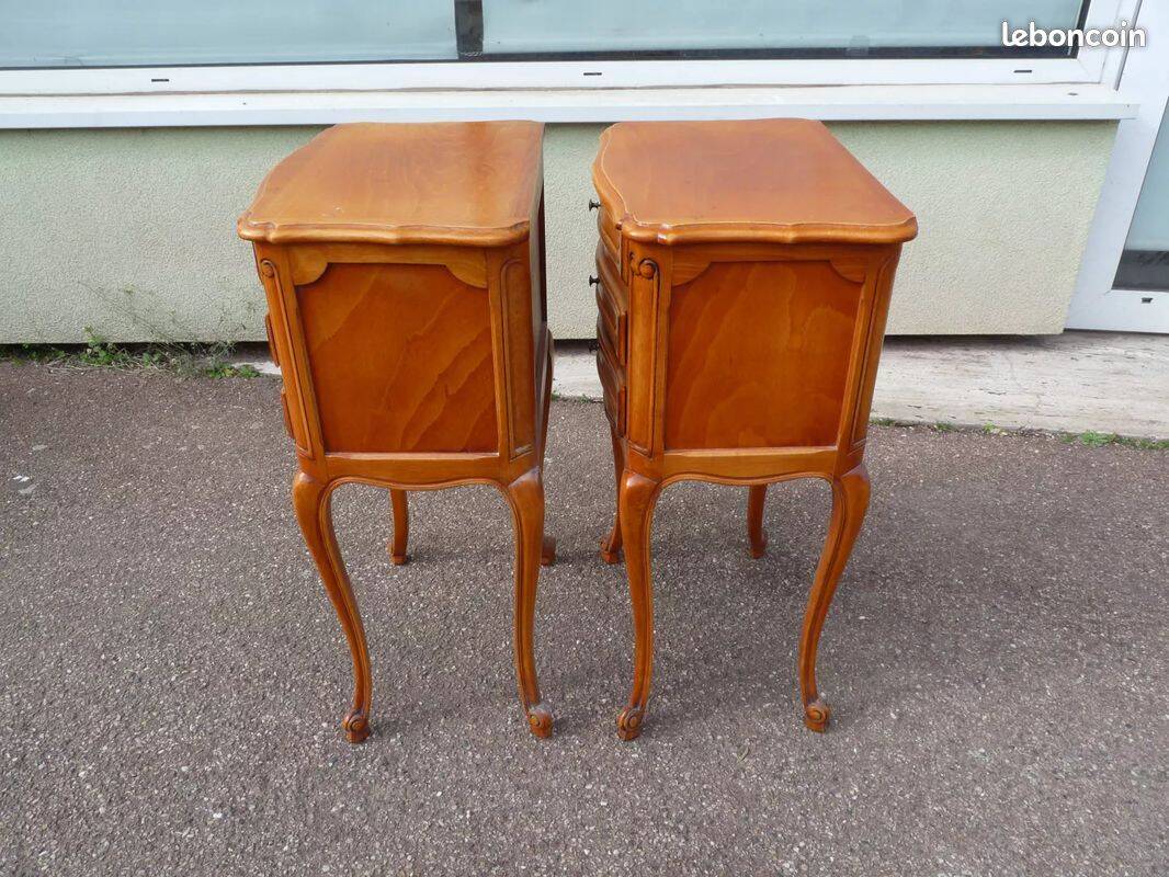 Set of 2 Louis XV bedside tables - Cherry wood