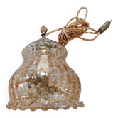 Suspension en verre et laiton, vintage, années 60