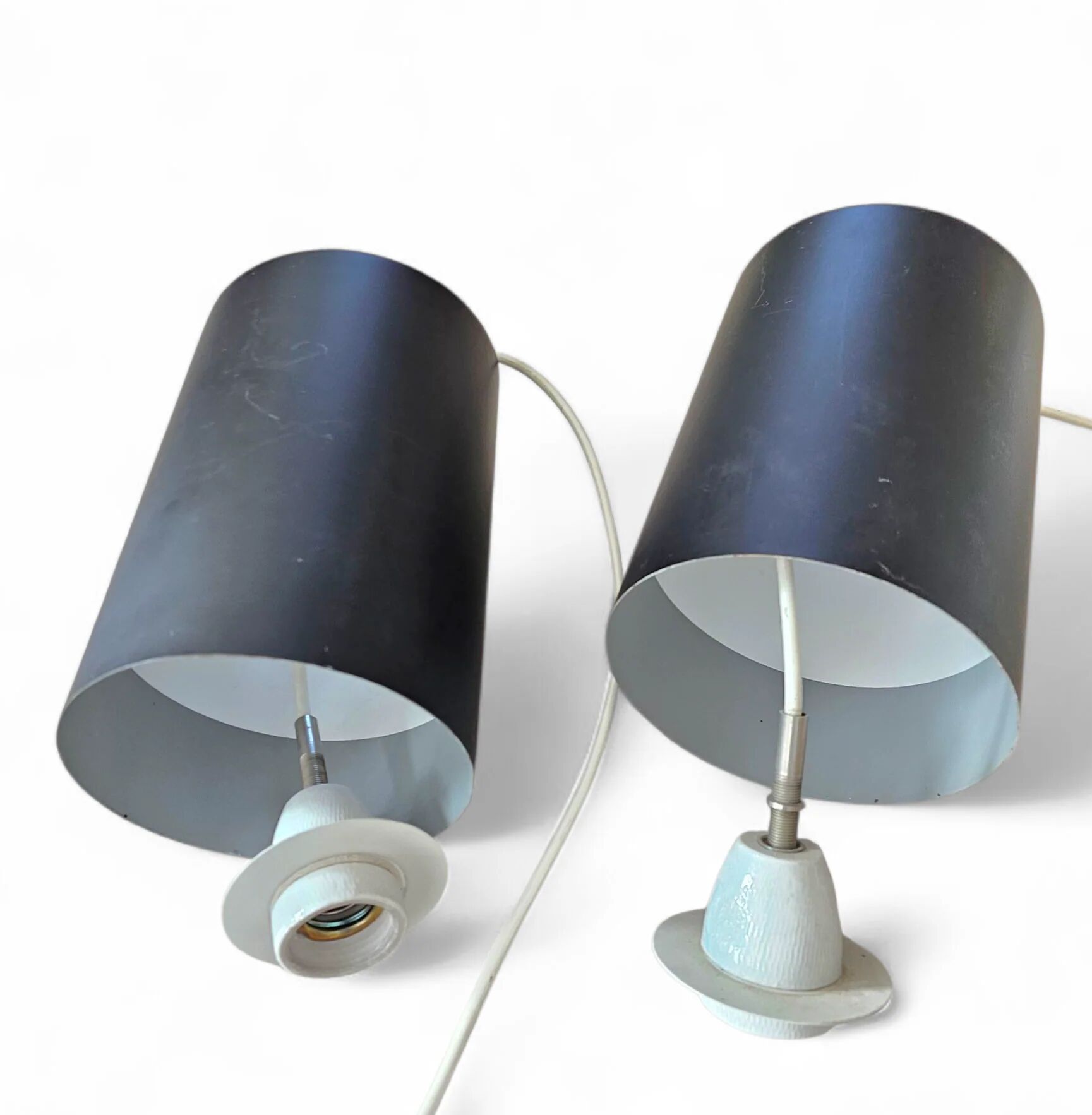 2 x Louis Poulsen cylinder pendant lamp / Eila & John Meiling / 1967