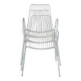 Trio of Rio Emu style metal chairs from the 60s