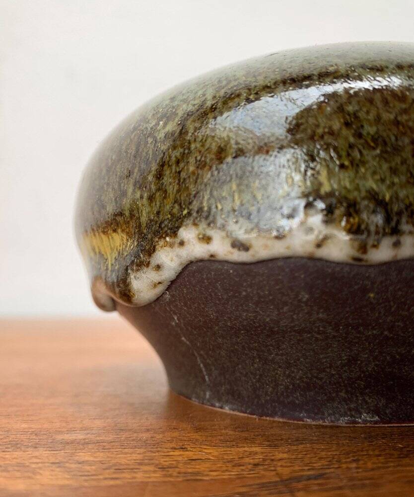 Ikebana vase in studio pottery by German artist Till Sudeck from the mid-century, 1960s.