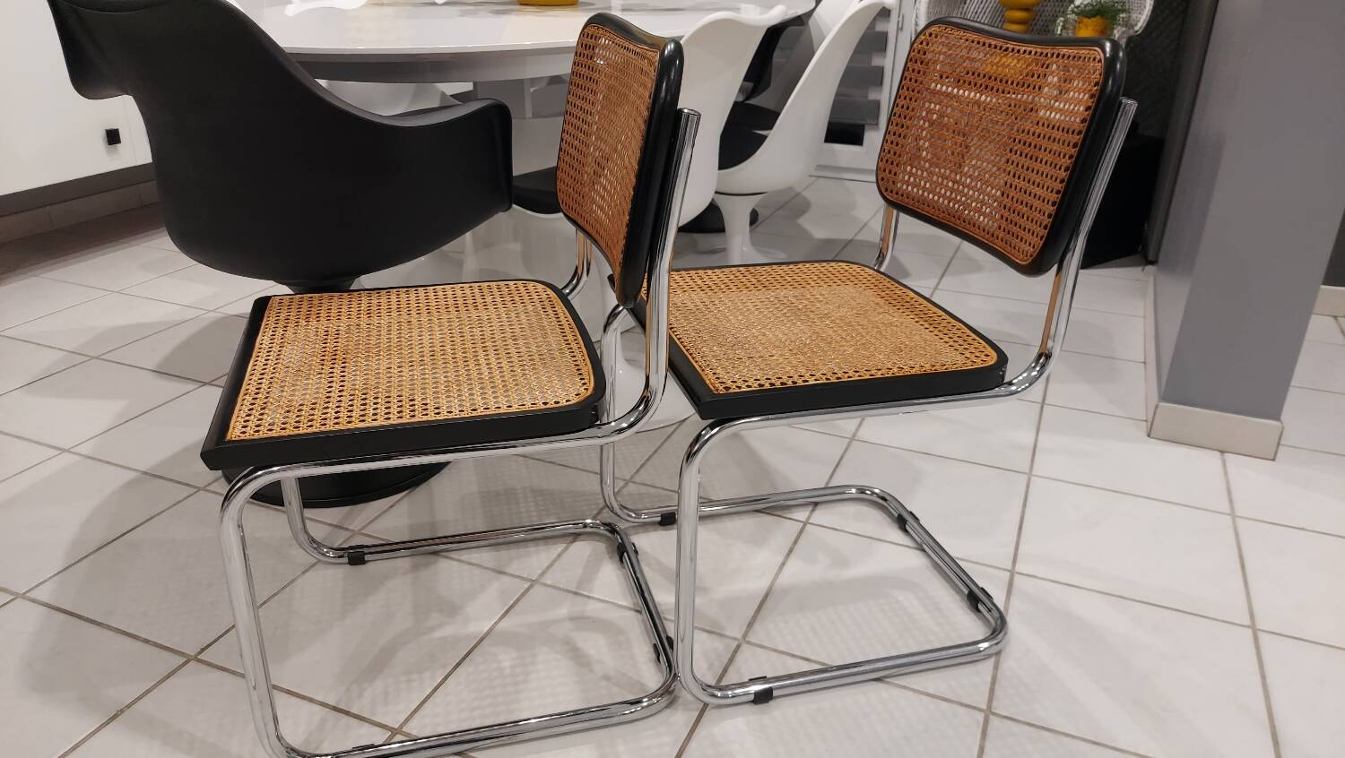 Suite de 6 chaises modèle Cesca B32 par Marcel Breuer vintage 1993