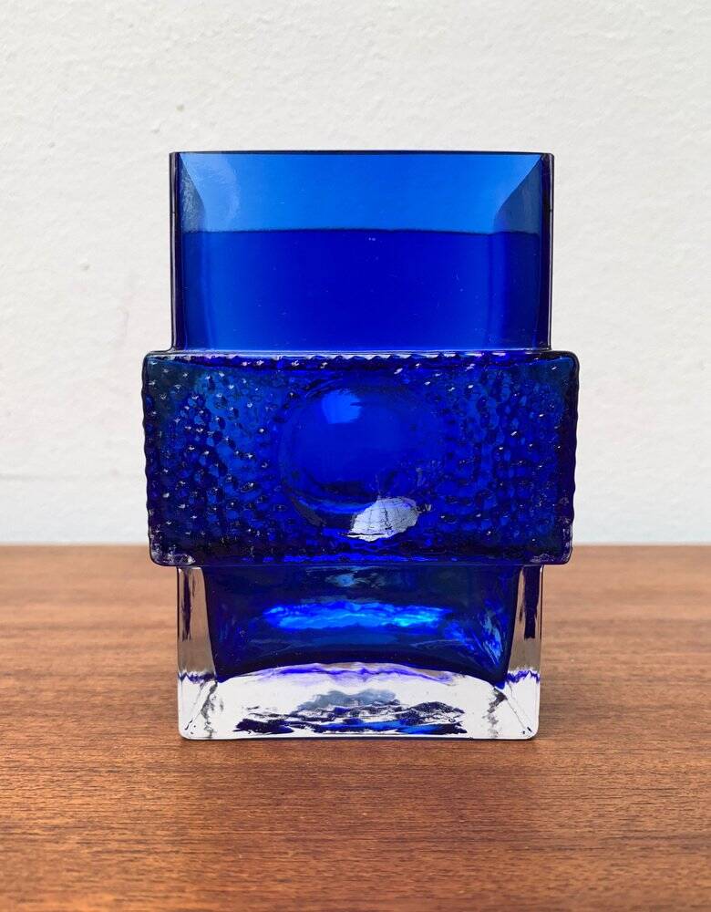 Space Age Glass Block Vase, 1960s