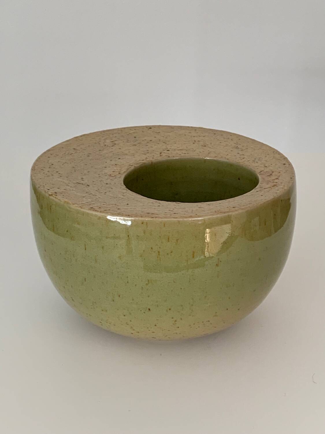 80s enamelled stoneware ashtray/pocket tray