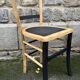 Suite of 6 Baumann, Gascoin, Luterma bistro chairs, redesigned, raw wood and matte black.