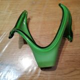 centerpiece pocket in blown glass