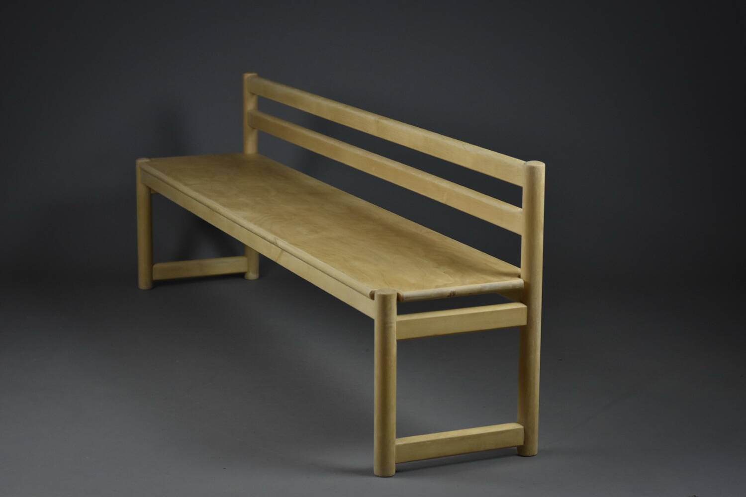 Midcentury birchwood School Bench
