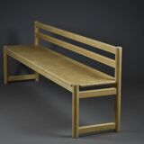 Midcentury birchwood School Bench