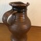 Brown ceramic stoneware pitcher / jug