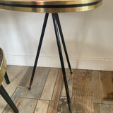 Trio of tripod-legged side tables from the 60s and 70s