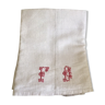 Country sheet in large linen marked FD