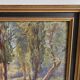 Oil on canvas mounted on panel Landscape River signed Gudin 19