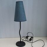 Table lamp, wrought iron, curved foot