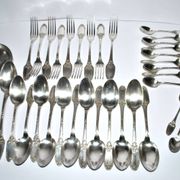 Boulenger household items 34 place settings Empire Marie-Louise 12 soup spoons 9 forks 11 dessert spoons
