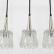 Set of three glass pendants by Carl Fagerlund for Orrefors, Sweden, 1960s.