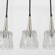 Set of three glass pendants by Carl Fagerlund for Orrefors, Sweden, 1960s.