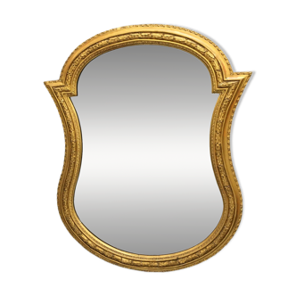 Grand miroir doré du 19ème
