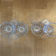 Pair of Vintage Moulded Glass Shell Salt and Pepper Shakers