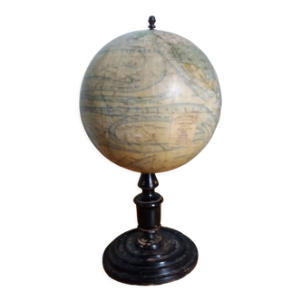 World globe map by Lebegue 19th Napoleon III