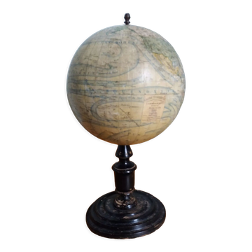 Lebegue 19th century Napoleon III world map globe