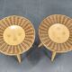 Pair of uluv rattan side tables by jan kalous, 1970s