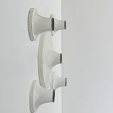 Set of 5 vintage wall lights, white lacquered metal, Germany, 1970.