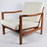 Fauteuil scandinave original Baczyk, années 1960, rénovation, teck.