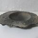 asymmetrical brutalist stoneware bowl signed Vintage