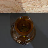 Amber blown glass vase