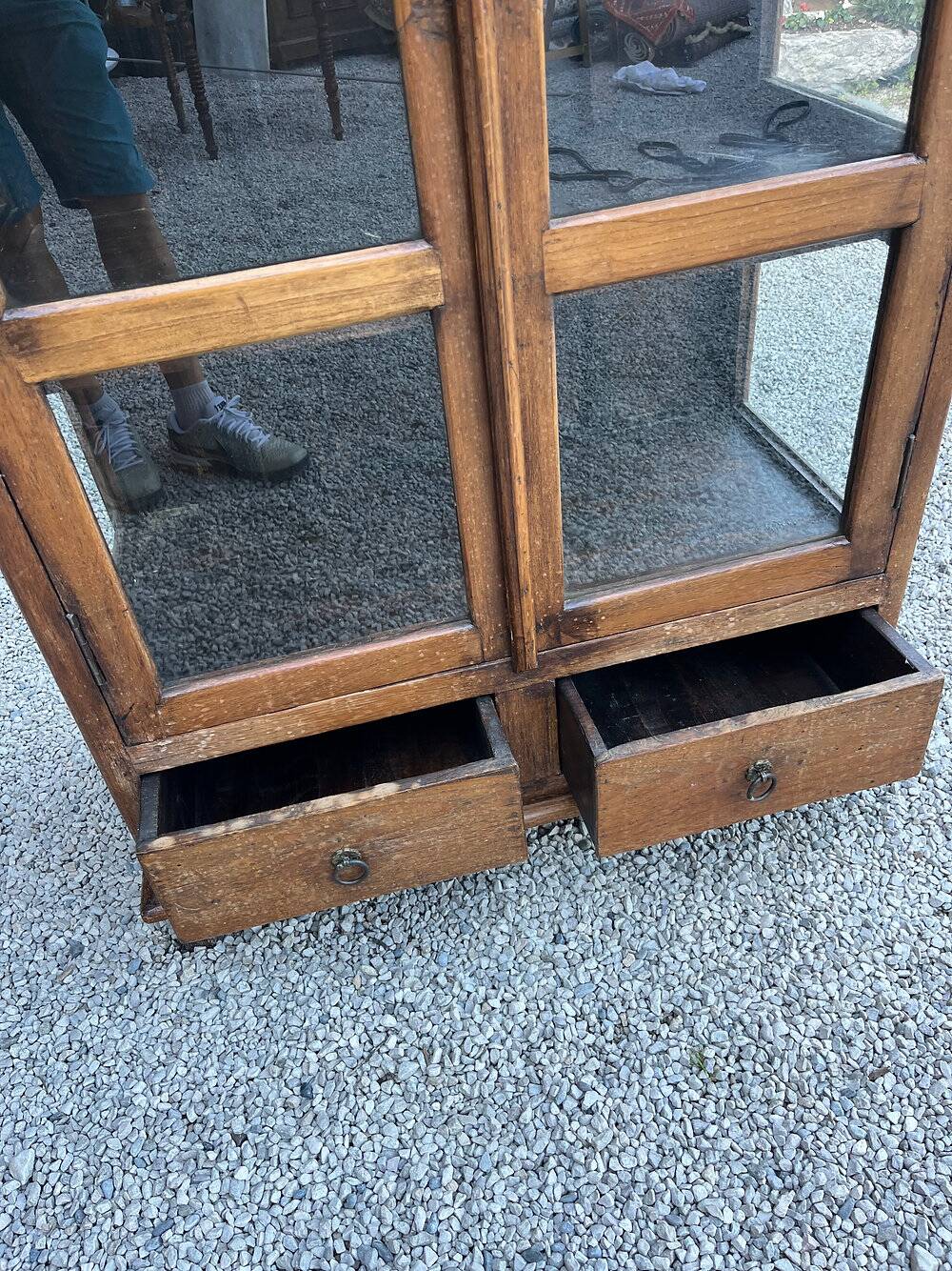Vitrine en chêne, XIXème