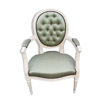 Fauteuil médaillon louis xvi