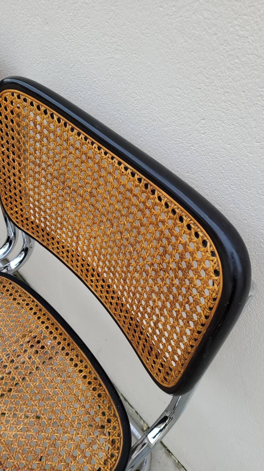 Set of 4 Marcel Breuer cesca black b32 chairs