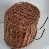 Vintage wicker basket for bicycle