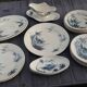 Gien earthenware service, Vues d'Orient model, 21 pieces, late 19th century