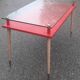 Vintage desk table with tapered legs