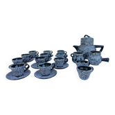 Art ceramic tea service, high fire - consisting of 27 pieces.