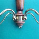 Paire de grandes appliques murales bougeoirs anciennes