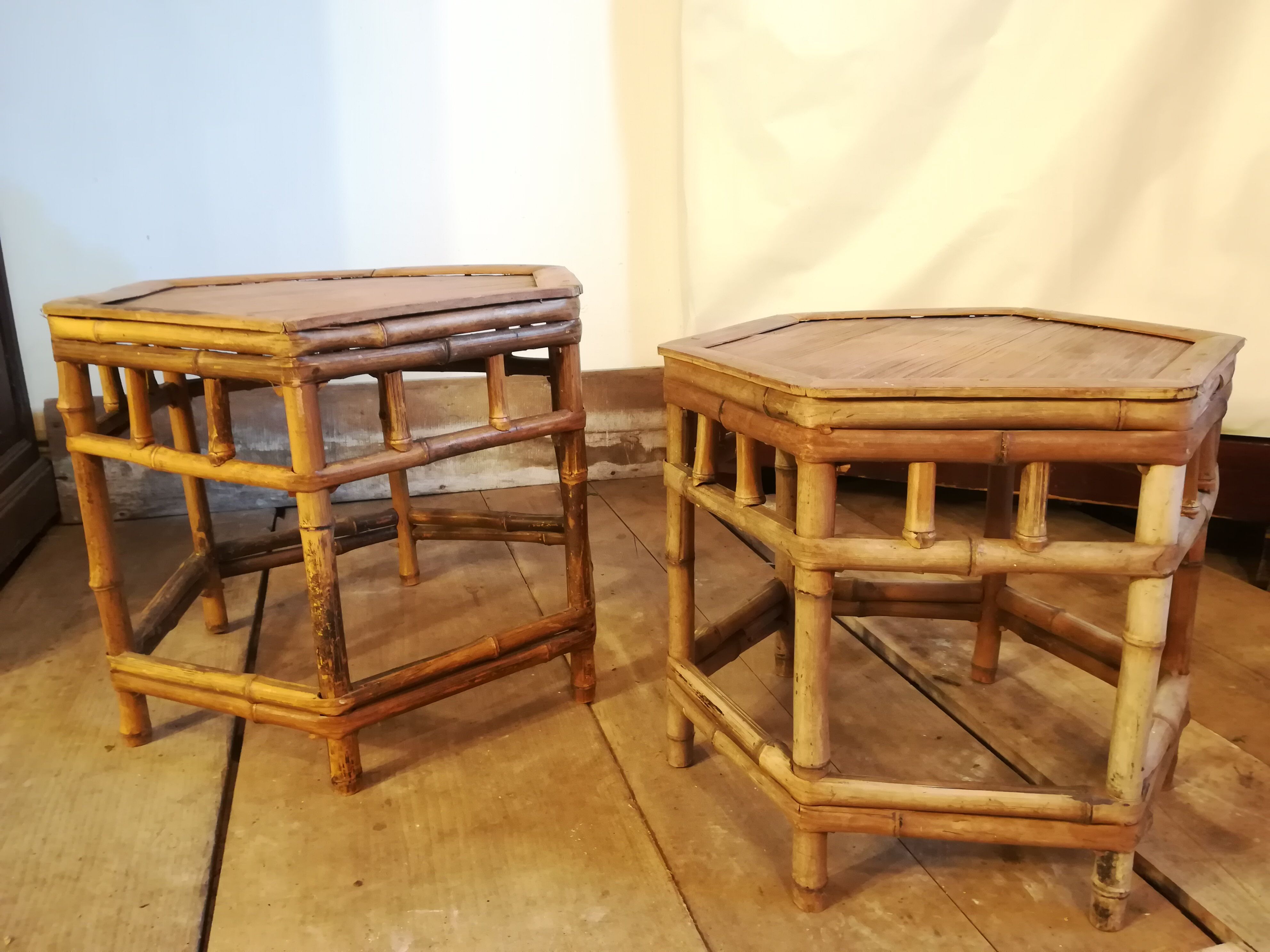 2 Bamboo nesting tables