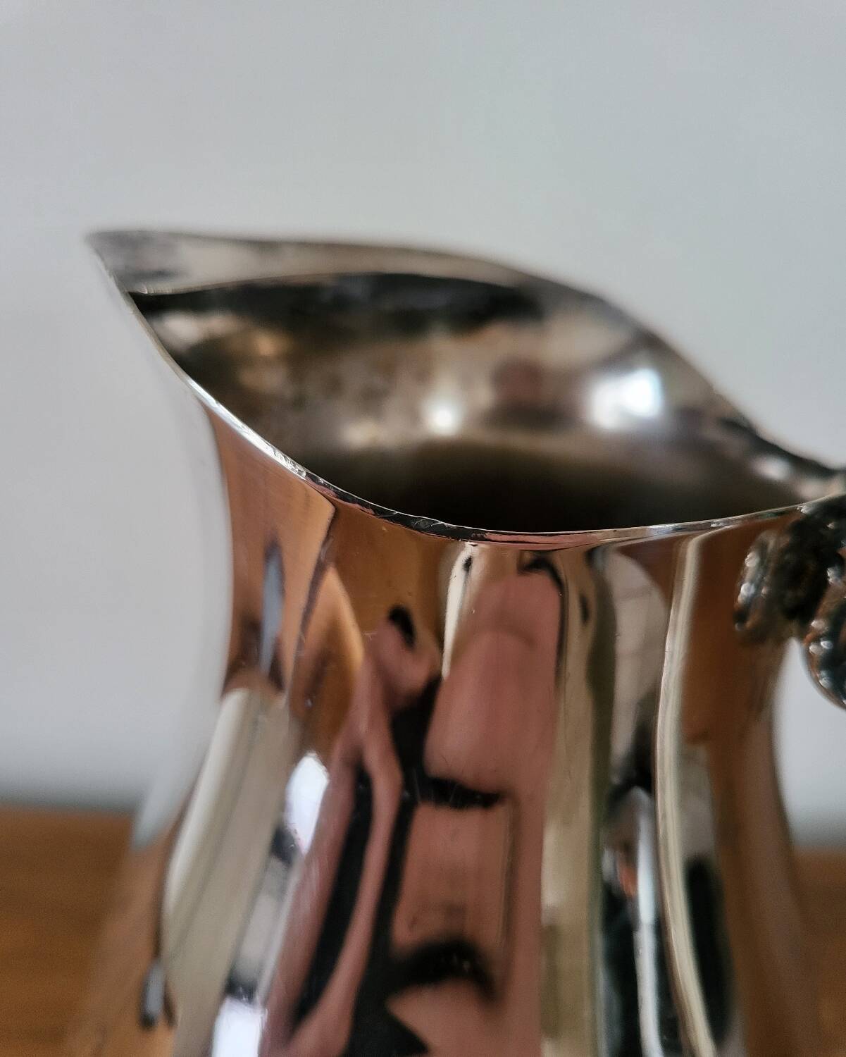 Old Silver-Plated Metal Jug