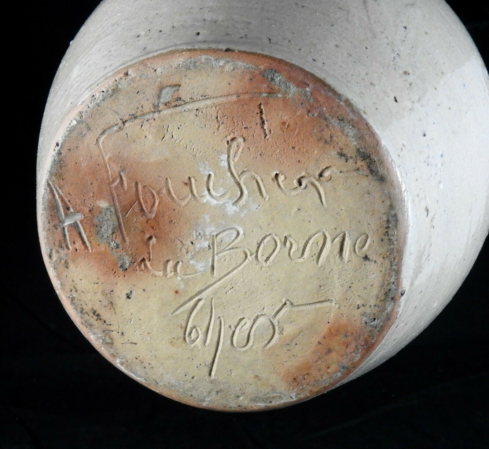 Vase en grés de la borne par Foucher