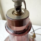 Pied de lampe verre bullé