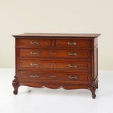 Commode ancienne française en chêne sculpté