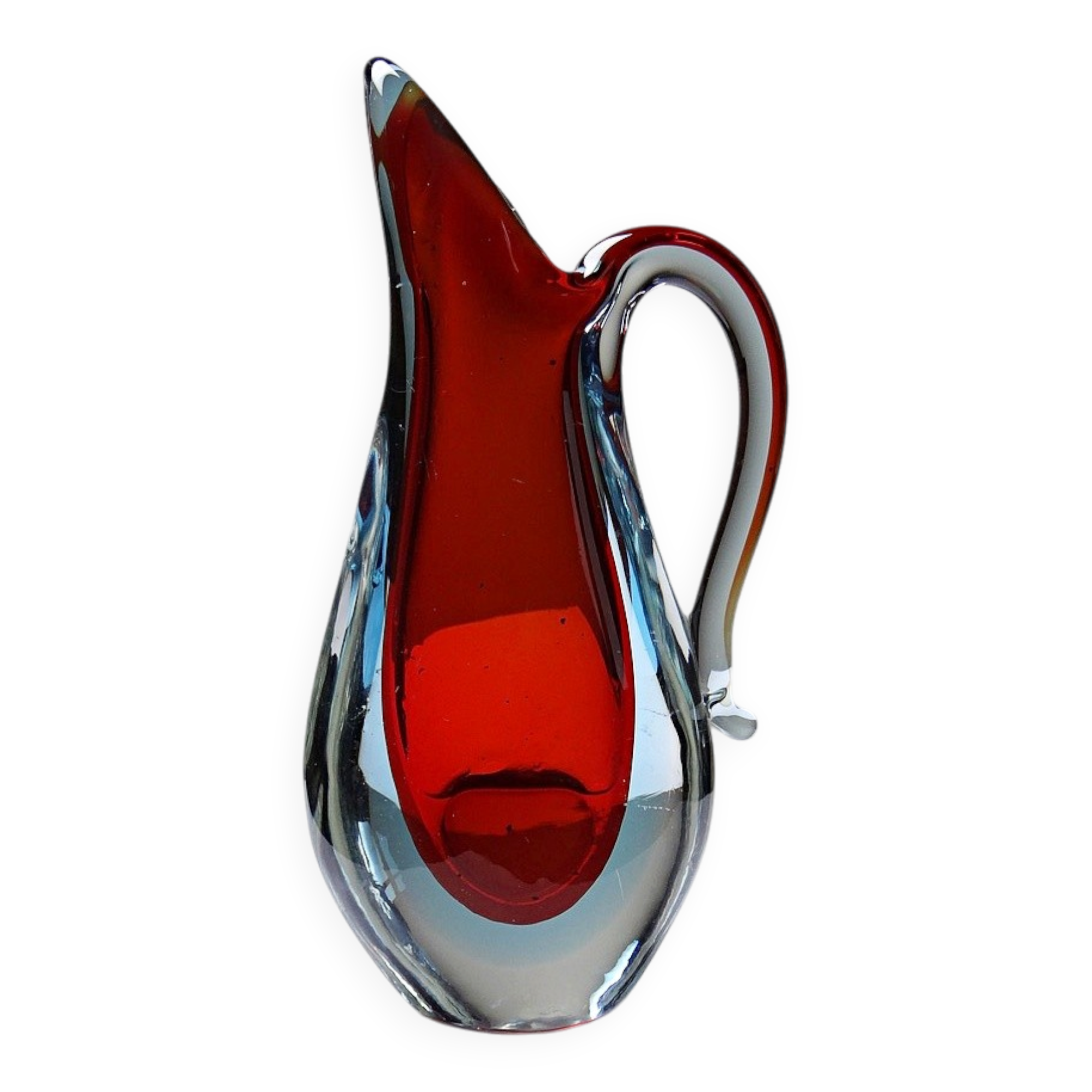 Vase pitcher submerged att. Flavio Poli, Murano 1960-1970