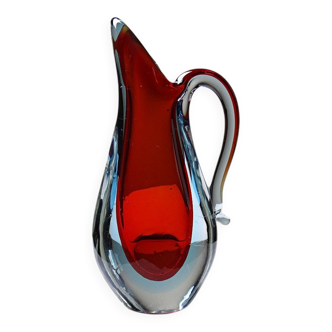 Vase pitcher submerged att. Flavio Poli, Murano 1960-1970
