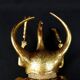 Contemporary style golden scarab wall sculpture in resin and metal